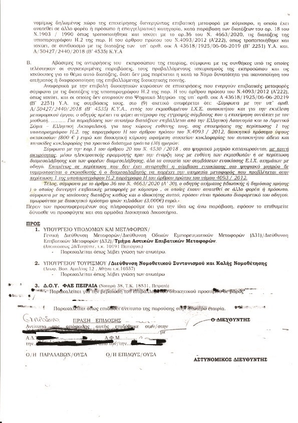 Ελλάδα: Χυδαία επιβολή προστίμων ύψους 6.000 ευρώ στα ενοικιαζόμενα van με οδηγούς
