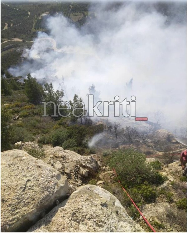 Ιεράπετρα: Νέα πύρινη καταστροφή κοντά στο μοναστήρι Παναγίας Εξακουστής

